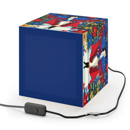 🎭❄️ The Christmas Masquerade Lady Light Cube Lamp – Art Deco Holiday Fantasy
