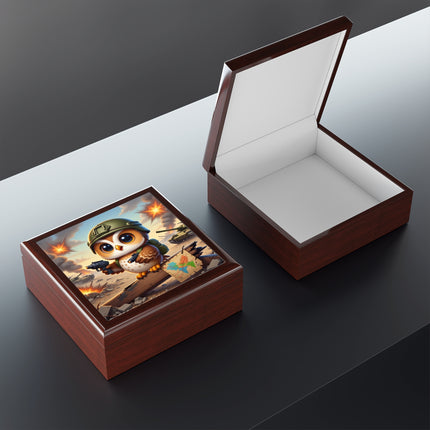 Owl on the Front Lines Treasure Chest