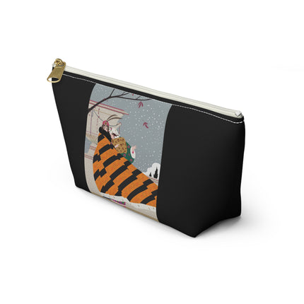 Snowfall Courtesan Cosmetic Bag – Whimsical Winter Elegance