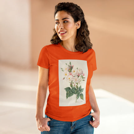 Rosa Noisettiana by Pierre Joseph Redouté Women's Midweight Cotton Tee