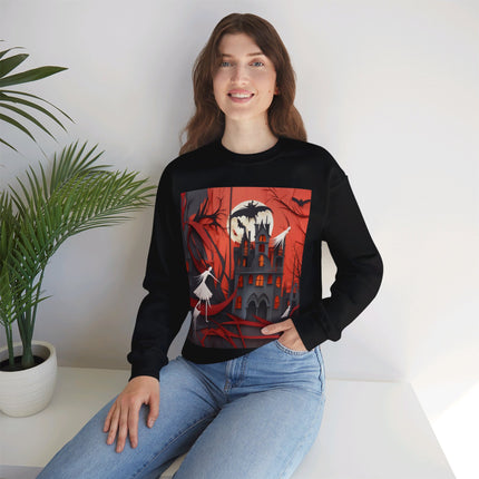 Halloween Night Scene Unisex Heavy Blend™ Crewneck Sweatshirt