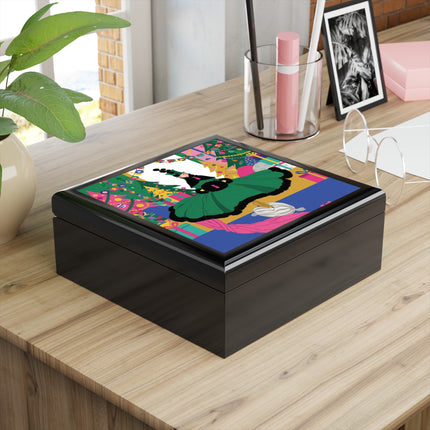 🎄🎁 The Emerald Christmas Belle Jewelry Box – Colorful Holiday Fashion Fantasy