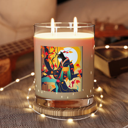 Black Cat in Kimono Scented Candle - Full Glass, 11oz