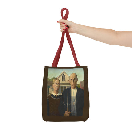 American Gothic by Grant Wood Tote Bag (AOP)