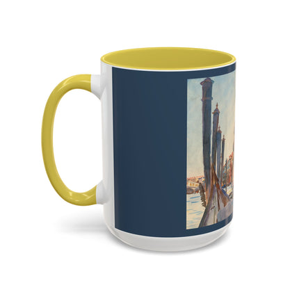 Gondola Moorings on the Grand Canal by John Singer Sargent Colorful Mugs (11oz, 15oz)