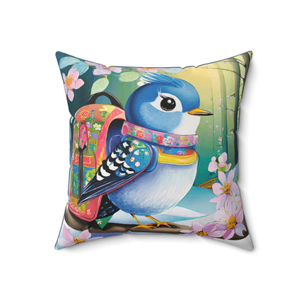 Baby Bluebird Spun Polyester Square Pillow