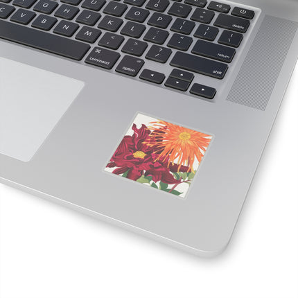 Dahlia Flower by Tanigami Kônan Kiss-Cut Stickers (4 Sizes)