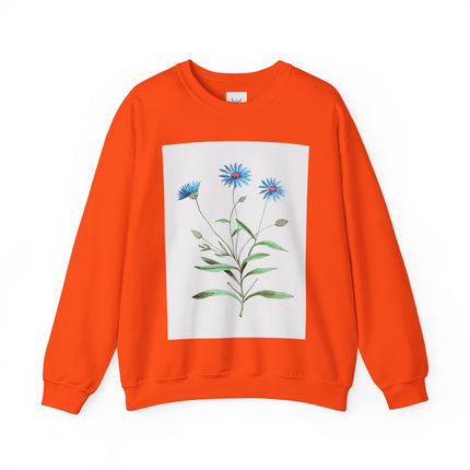 Blue Strawflower by Anselmus Boëtius de Boodt Heavy Blend™ Crewneck Sweatshirt