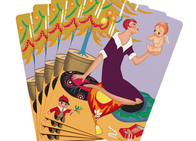 Art Deco Christmas Playing Cards