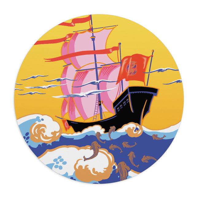 Golden Seas and Whimsical Dreams Mouse Pad, Round and Rectangle