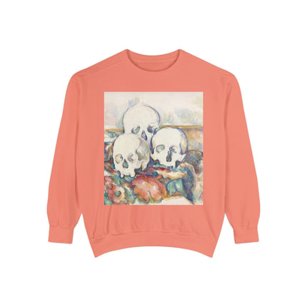 The Three Skulls by Paul Cézanne Garment-Dyed Sweatshirt