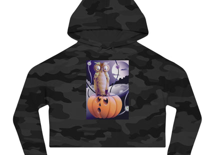 The Startled Pumpkin Women’s Cropped Hooded Sweatshirt