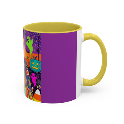 🌈👻 The Rainbow Ghost Masquerade Colorful Mug – Colorful Halloween Charm