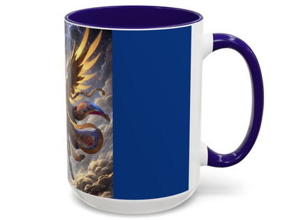 Valkyrie Descending Through Storm Colorful Mugs (11oz, 15oz)