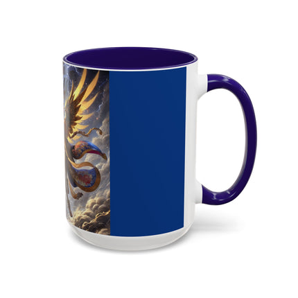 Valkyrie Descending Through Storm Colorful Mugs (11oz, 15oz)