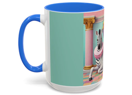 Still Life with Zebra, Fruit, and Pink Columns Colorful Mugs (11oz, 15oz)