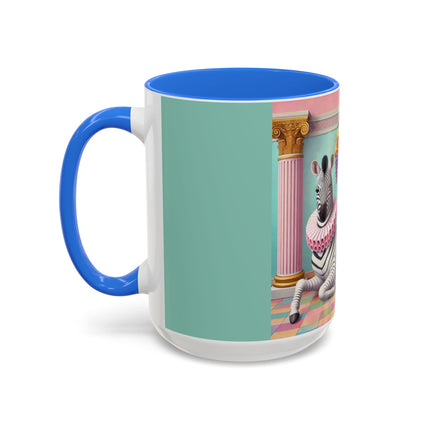 Still Life with Zebra, Fruit, and Pink Columns Colorful Mugs (11oz, 15oz)