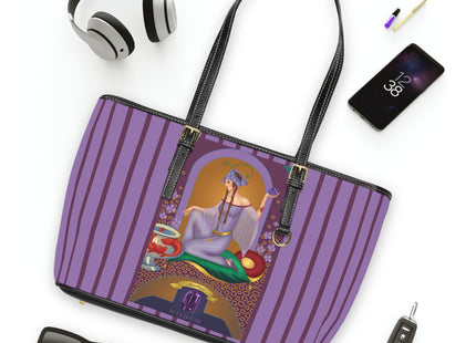 February & Amethyst (from the Gem Series) by Sofia Chiostri PU Leather Shoulder Bag