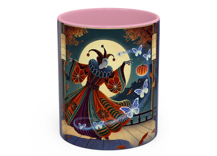 Court Magician with Ghost Butterflies Colorful Mugs (11oz, 15oz)