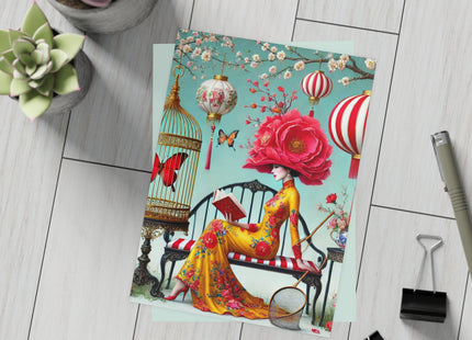 Reading In A Painted Garden Postcard Bundles (envelopes included) - Bundles of 10, 30, 50 Pieces