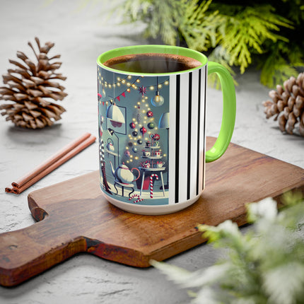 Whimsical Christmas Tea Party Colorful Mugs (11oz, 15oz)