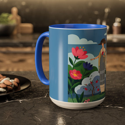 Garden Of New Beginnings Colorful Mugs – Art Deco Floral Elegance