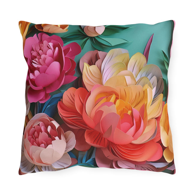 Peonies in Full Bloom Outdoor Pillows