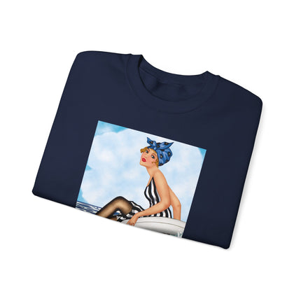 Playful Waves and Fashion Follies Heavy Blend™ Crewneck Sweatshirt