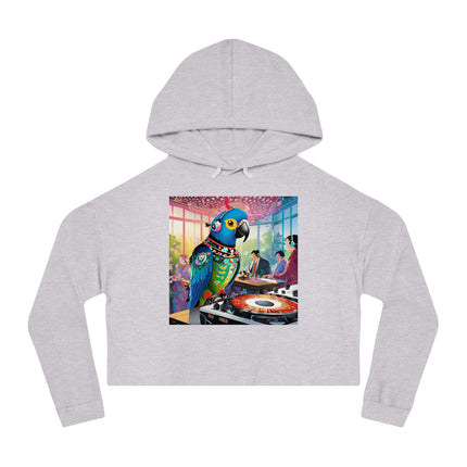 Parrot DJ Women’s Cropped Hooded Sweatshirt