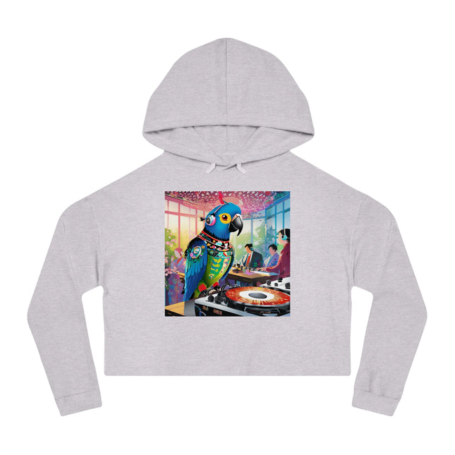 Parrot DJ Women’s Cropped Hooded Sweatshirt