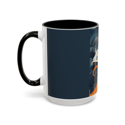 Flame of the Tempest Colorful Mugs – Fiery Storm & Dramatic Elegance