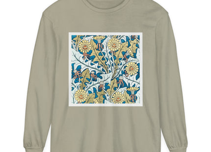 Art Nouveau Dandelion Flower Garment-dyed Long Sleeve T-Shirt