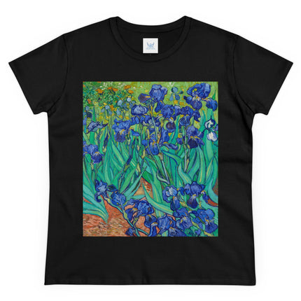 Irises by Van Gogh Women's Midweight Cotton Tee