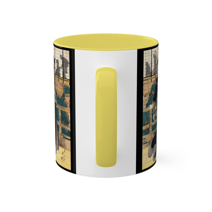 Japanese woman woodcut print by Kikukawa Eizan Colorful Mugs, 11oz