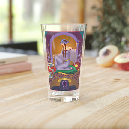 February & Amethyst Zodiac Pint Glass