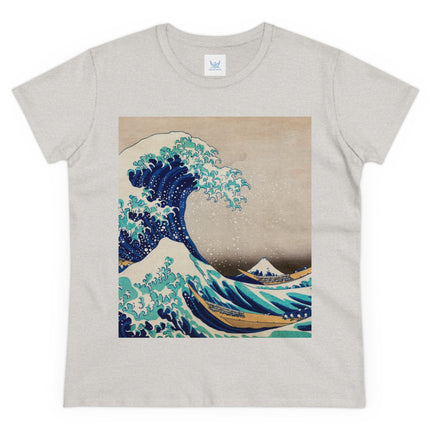 The Great Wave off Kanagawa by Katsushika Hokusai Women's Midweight Cotton Tee