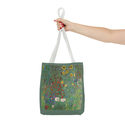 Farm Garden with Sunflowers by Gustav Klimt Tote Bag (AOP)