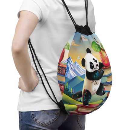 Cute Panda Drawstring Bag