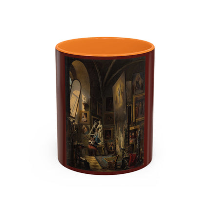 Raphael and his Muse in the Atelier by Vincenzo Abbati Colorful Mugs (11oz, 15oz)