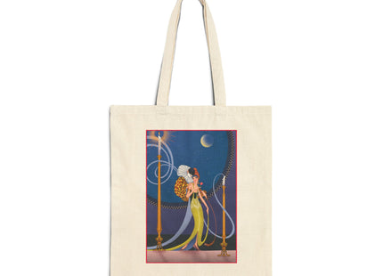 Smoke and Secrets: A Glamorous Encounter in Prohibition Cotton Canvas Tote Bag