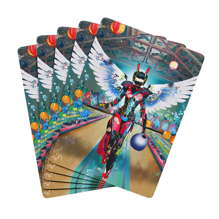 Samurai Robot Angels Playing Cards