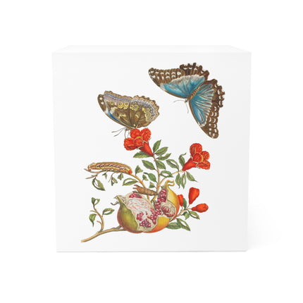 Blue Butterflies and Pomegranate by Maria Sibylla Merian Note Cube