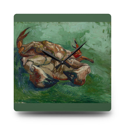 Crab on its Back by Vincent Van Gogh Acrylic Wall Clock