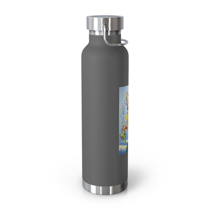 Sunflower Fairies by Margaret Tarrant Copper Vacuum Insulated Bottle, 22 oz