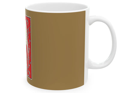 Angel with Red Background Ceramic Mug 11oz
