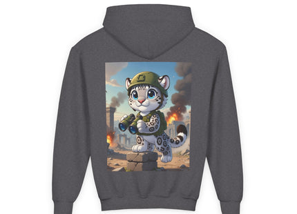 Snow Leopard Lookout Youth Heavy Blend Hooded Sweatshirt