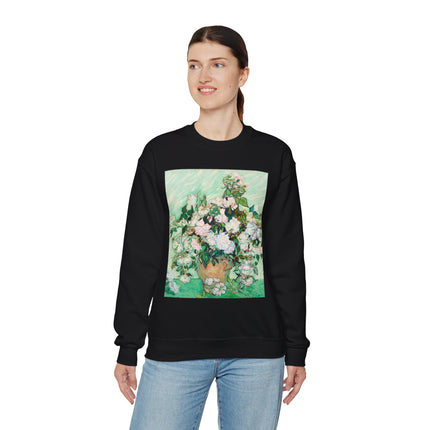 Roses by Vincent Van Gogh Heavy Blend™ Crewneck Sweatshirt