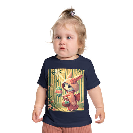 Geisha Kitten’s Easter Stroll Baby Short Sleeve T-Shirt