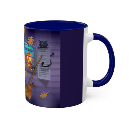 Whimsical Halloween Mischief Colorful Mugs, 11oz