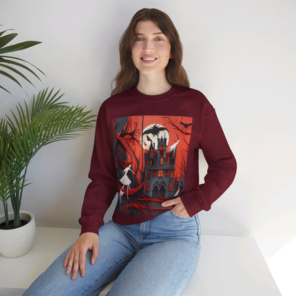 Halloween Night Scene Unisex Heavy Blend™ Crewneck Sweatshirt